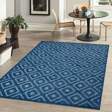 Portmany Neutral Diamond Trellis Indoor/outdoor Area Rug
